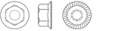 Hex serrated flange nut
