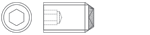 Knurled point socket set screw