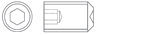 Plain point socket set screw