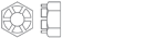 Hex slotted and castle nut