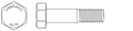 Stainless steel hex head bolt