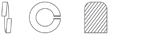 Flat section spring washer