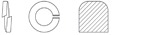 Square section spring washer